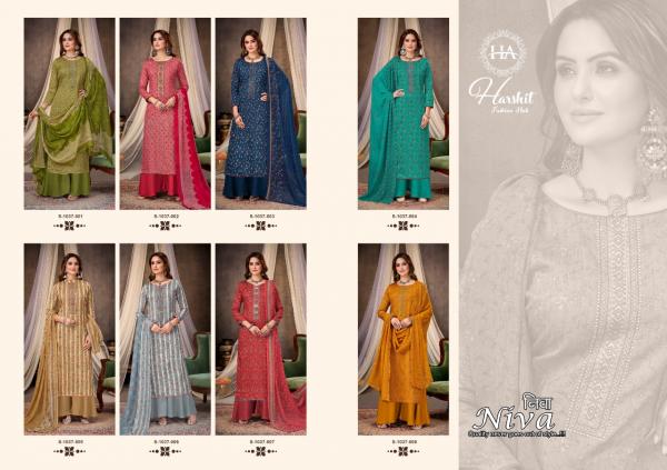 Harshit Niva Jam Cotton Designer Dress Material Collection